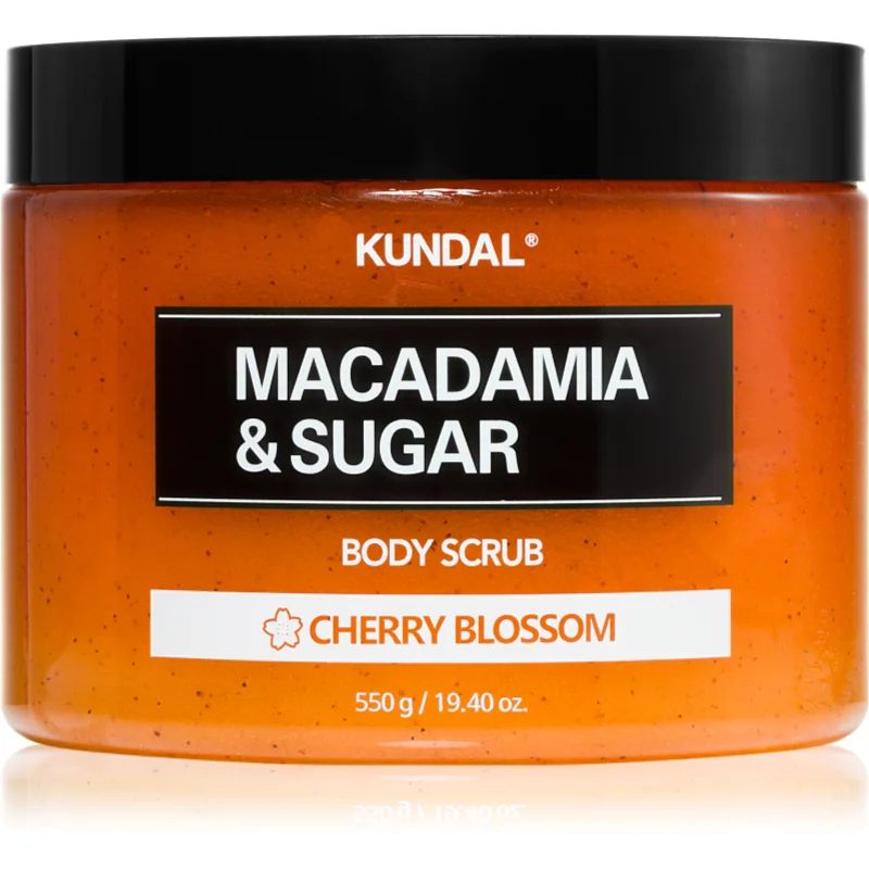 KUNDAL Macadamia & Sugar Cherry Blossom захарен пилинг с масло от шеа