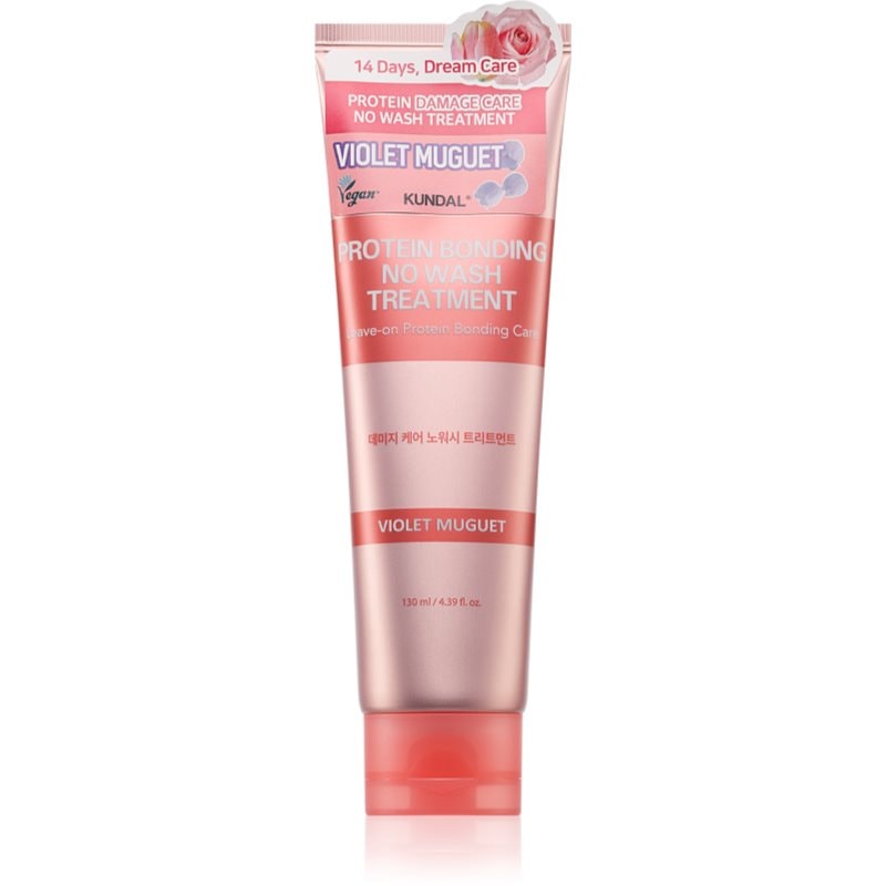 KUNDAL Protein Bonding Care No Wash Treatment грижа без отмиване за увредена коса с аромат Violet Muguet - Грижа за коса - Сравни цени от 1 магазин с безплатна доставка