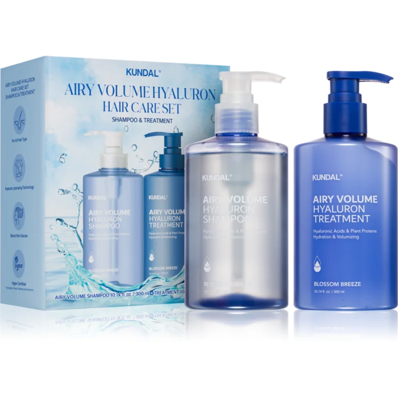 KUNDAL Airy Volume Hyaluron Set подаръчен комплект За коса - Комплект - Сравни цени от 1 магазин с безплатна доставка