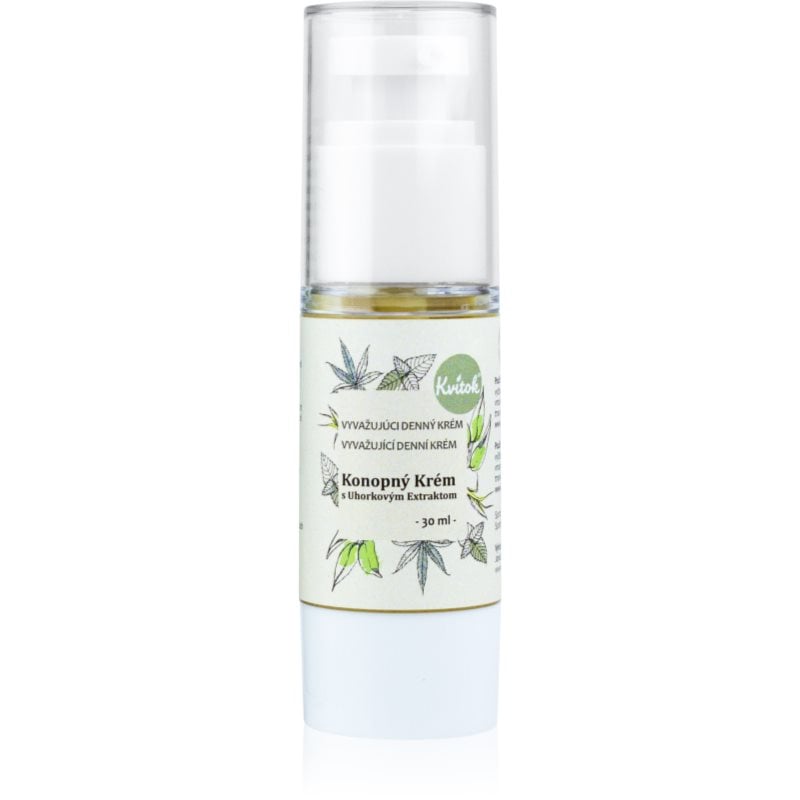Kvitok Cream with Cannabis Oil with Cucumber Extract дневен крем за мазна кожа