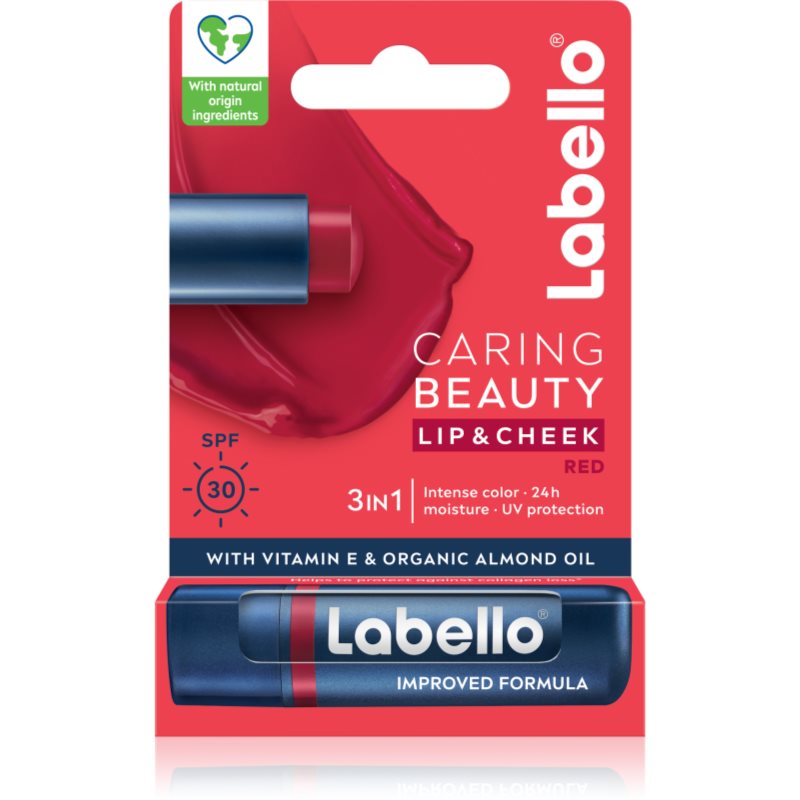 Labello Caring Beauty тониращ балсам за устни цвят Red 4.8 гр. - Грим - Сравни цени от 1 магазин с безплатна доставка