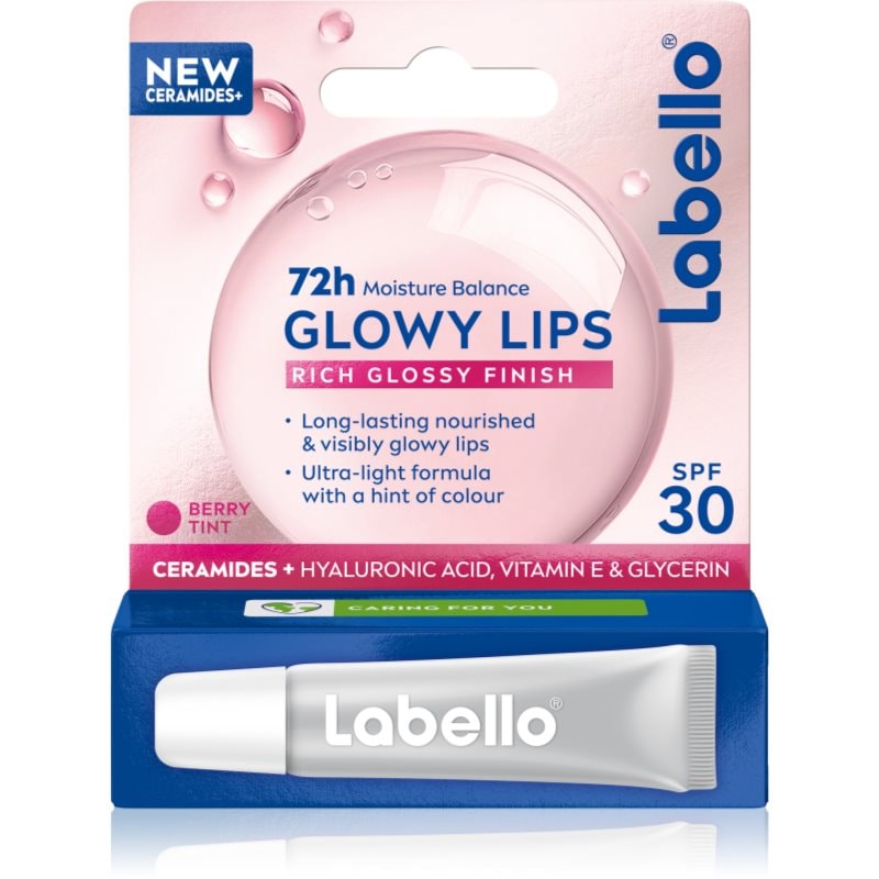 Labello Glowy Lips Berry тониращ балсам за устни с хиалуронова киселина SPF 30 - Грижа за лице - Сравни цени от 1 магазин с безплатна доставка