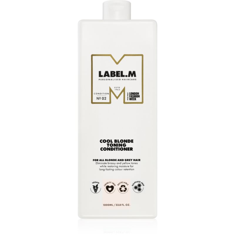 label.m label.m Cool Blonde Conditioner хидратиращ балсам неутрализиращ жълтеникавите оттенъци - Унисекс парфюм 1000мл - Сравни цени от 1 магазин с безплатна доставка