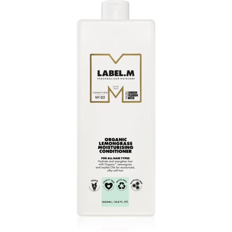 label.m Organic Lemongrass Moisturising Conditioner дълко хидратиращ балсам с лимон и лимонова трева - Грижа за коса - Сравни цени от 2 магазина с безплатна доставка