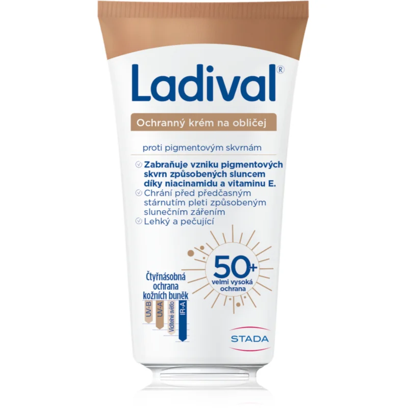 Ladival Anti-Pigment Spots защитен крем за лице с витамин Е SPF 50+ - Грижа за тяло - Сравни цени от 1 магазин с безплатна доставка