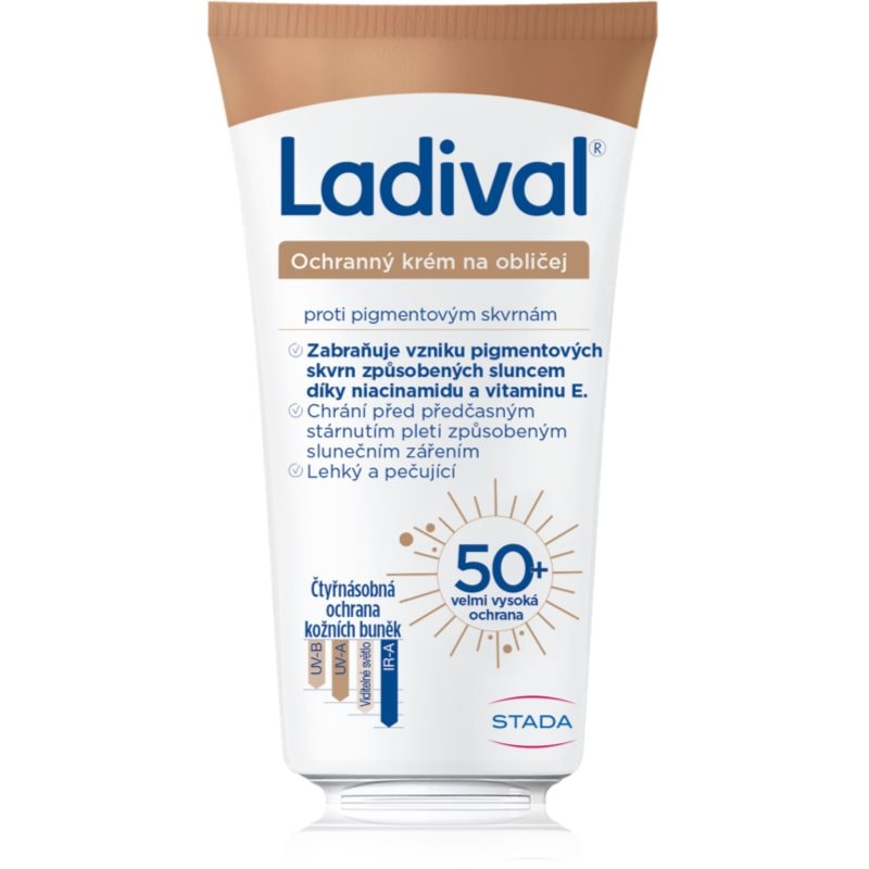 Ladival Anti-Pigment Spots защитен крем за лице с витамин Е SPF 50+ - Грижа за тяло - Сравни цени от 1 магазин с безплатна доставка