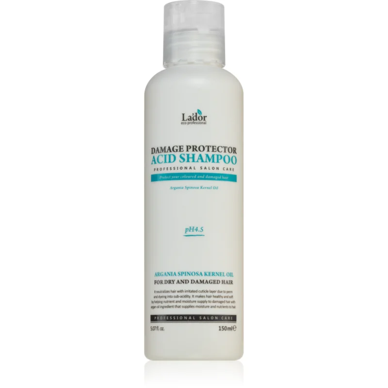La'dor Damage Protector Acid Shampoo дълбоко регенериращ шампоан за суха, увредена и химически третирана коса