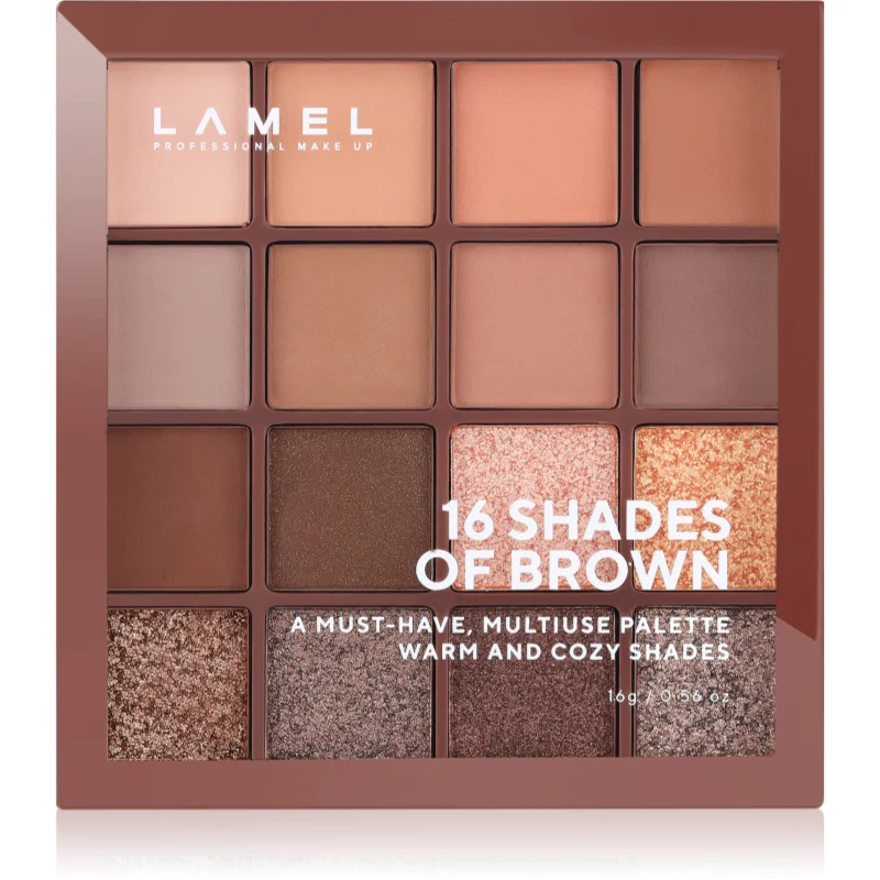 LAMEL 16 Shades Of Brown палитра сенки за очи