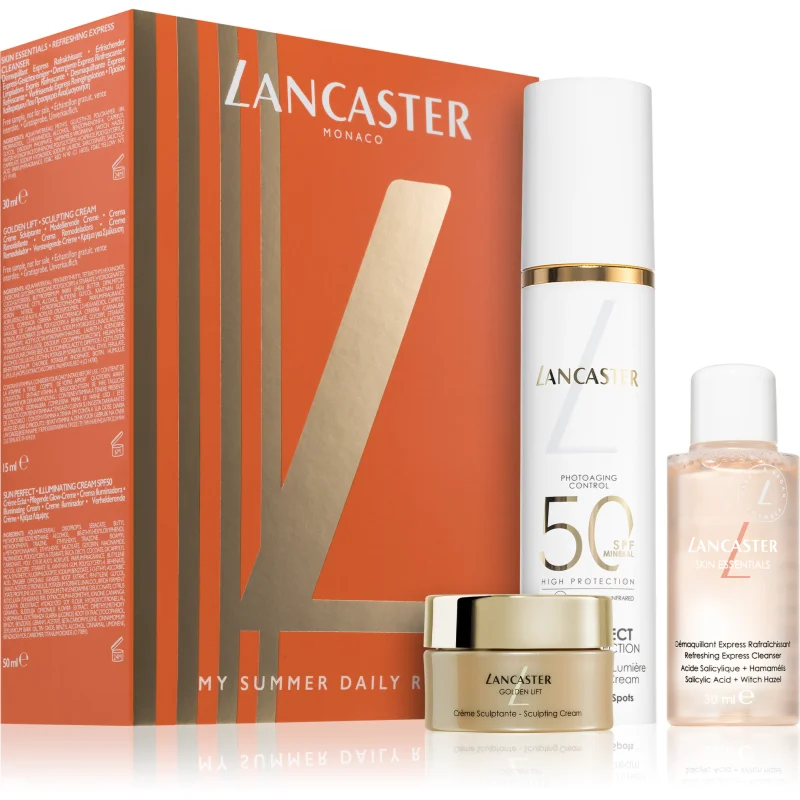 Lancaster Skin & Sun Daily Routine подаръчен комплект за перфектна кожа - Комплект - Сравни цени от 1 магазин с безплатна доставка