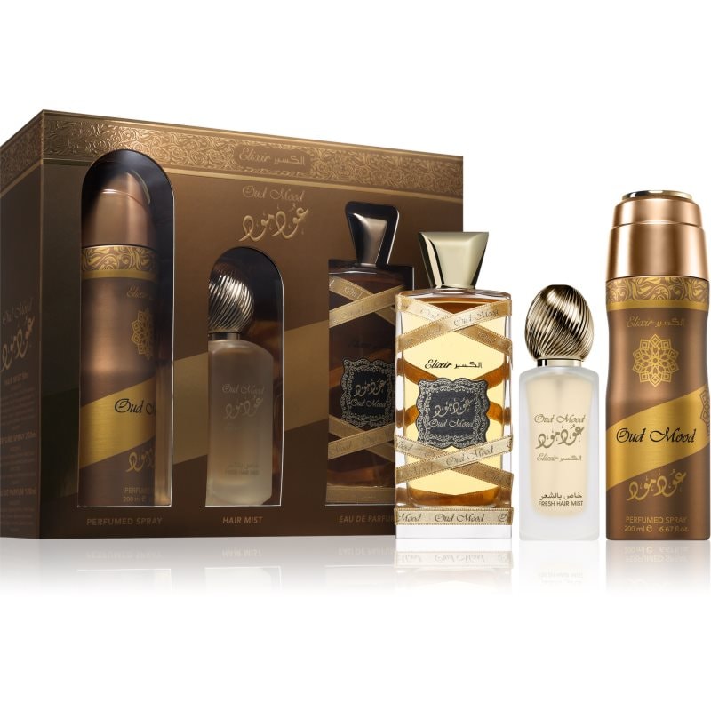 Lattafa Oud Mood Elixir подаръчен комплект унисекс - Комплект - Сравни цени от 1 магазин с безплатна доставка