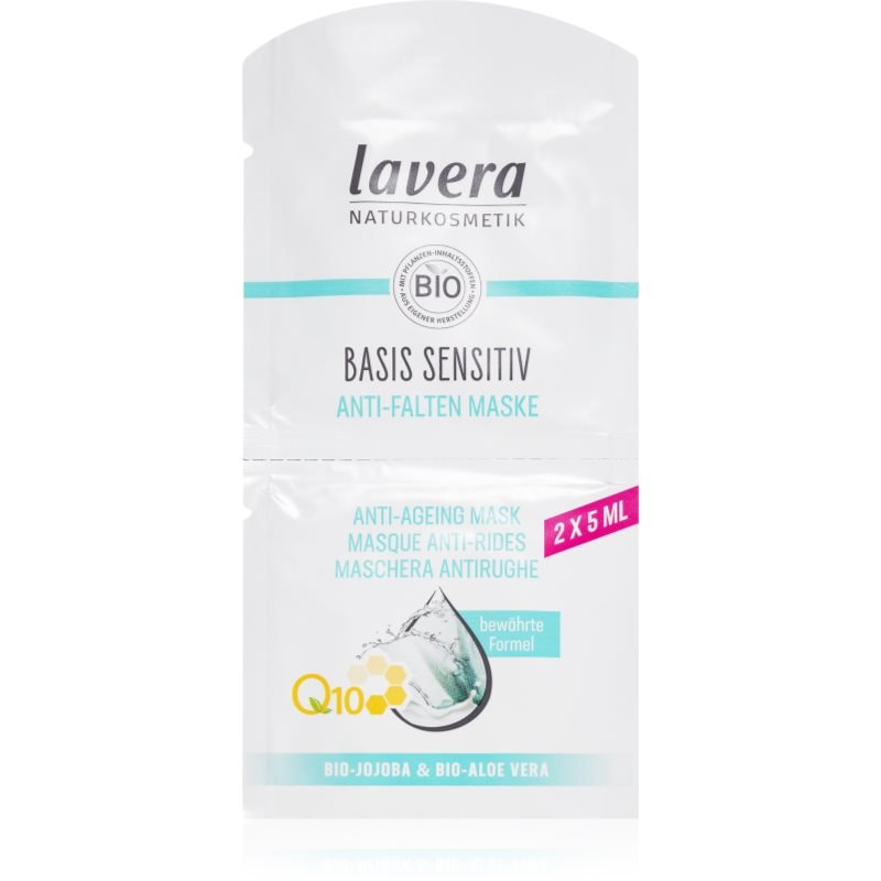 Lavera Basis Sensitiv Q10 стягаща маска против бръчки с коензим Q 10 2x - Грижа за лице - Сравни цени от 1 магазин с безплатна доставка