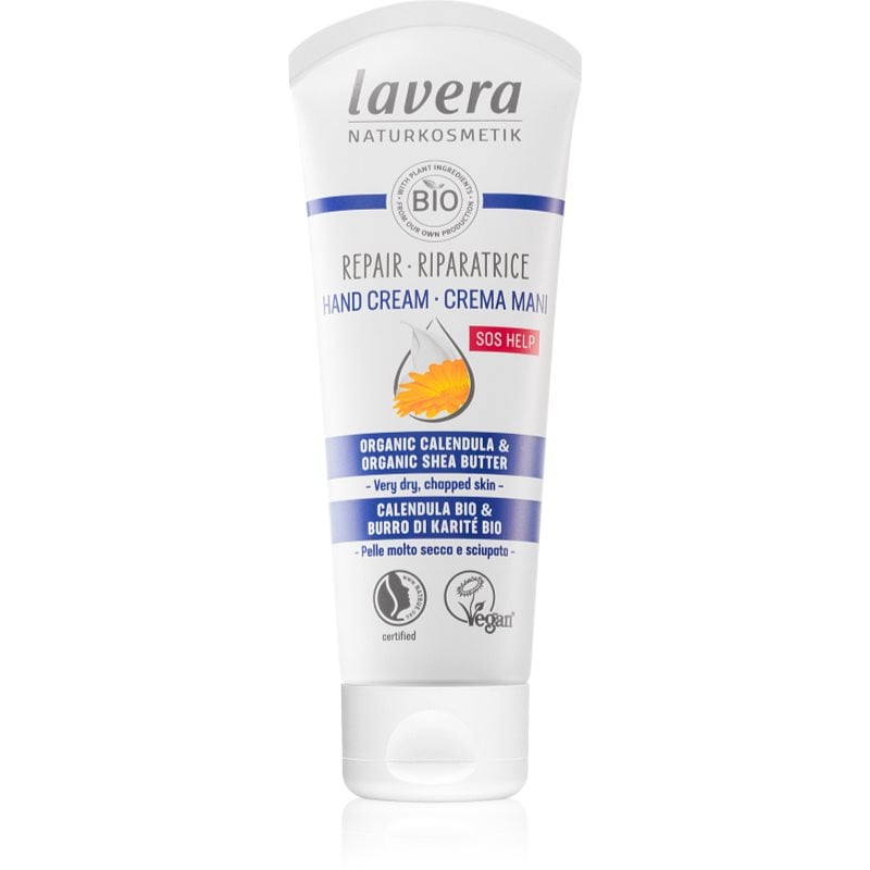 Lavera Basis Sensitiv регенериращ крем за ръце с невен