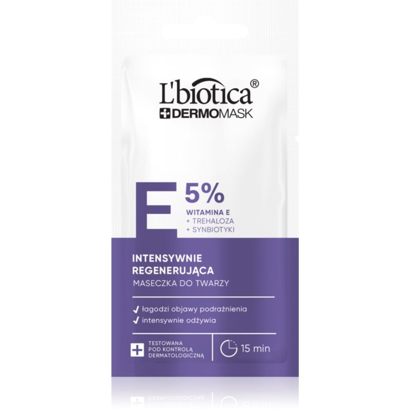 L’biotica DermoMask E 5% интензивна регенерираща маска за лице - Грижа за лице - Сравни цени от 1 магазин с безплатна доставка
