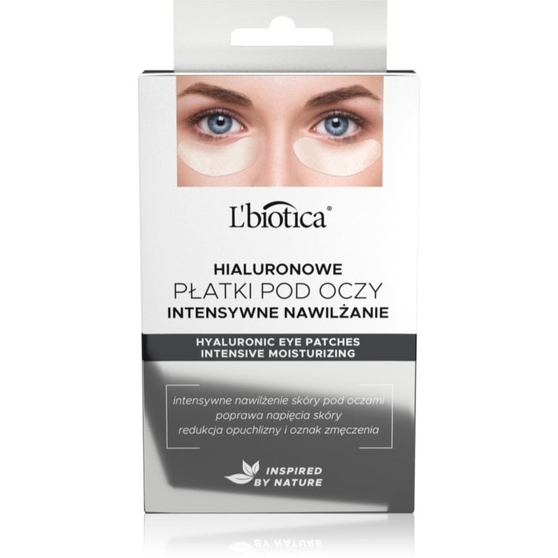 L’biotica Eye Patches Hyaluronic интензивна хидратираща маска за околоочната област 3x2 бр.