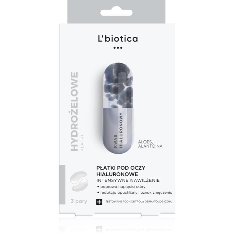 L’biotica Eye Patches Hyaluronic интензивна хидратираща маска за околоочната област