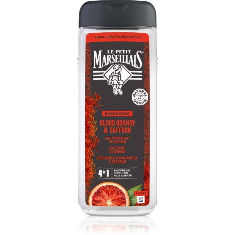 Le Petit Marseillais Blood Orange & Saffron душ гел 4 в 1 за мъже