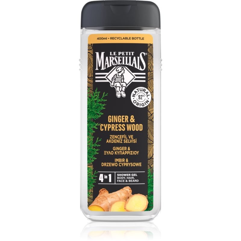 Le Petit Marseillais Ginger & Cypress Wood душ гел 4 в 1 за мъже