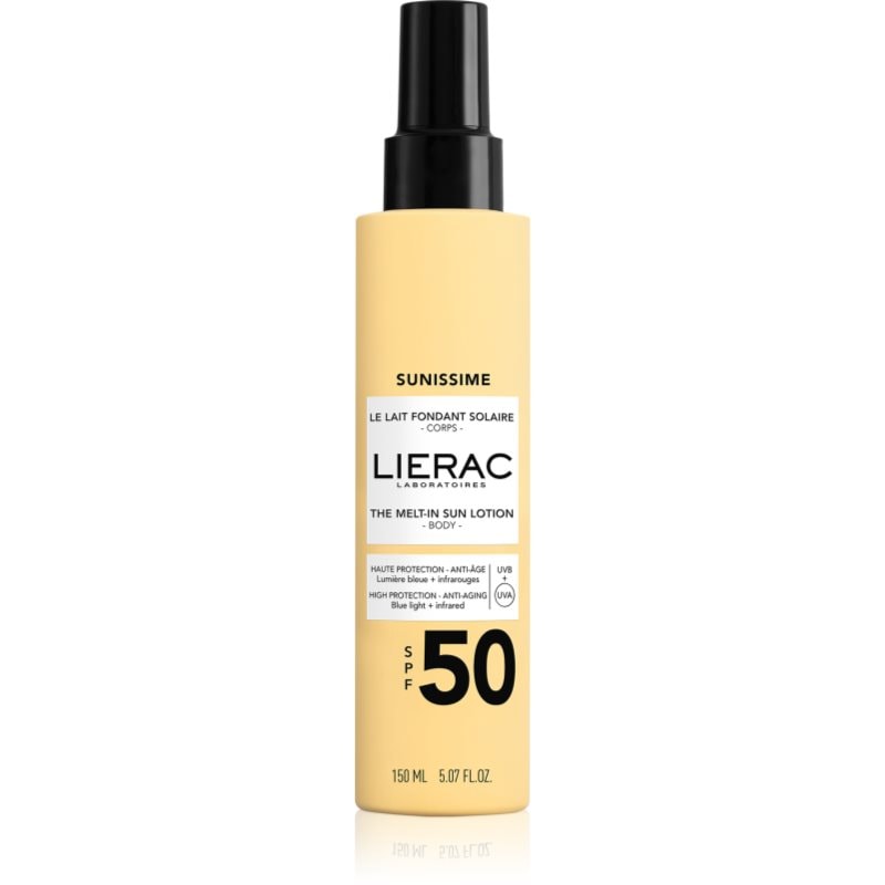 Lierac Lierac Sunissime The Melt-in Sun Lotion SPF 50 спрей за тяло за тен SPF 50 - Унисекс парфюм 150мл - Сравни цени от 1 магазин с безплатна доставка