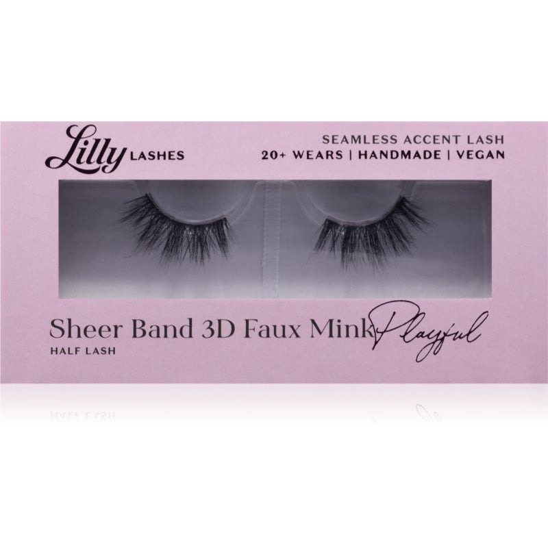 Lilly Lashes Sheer Band 3D Faux Mink Half Lash изкуствени мигли тип Playful