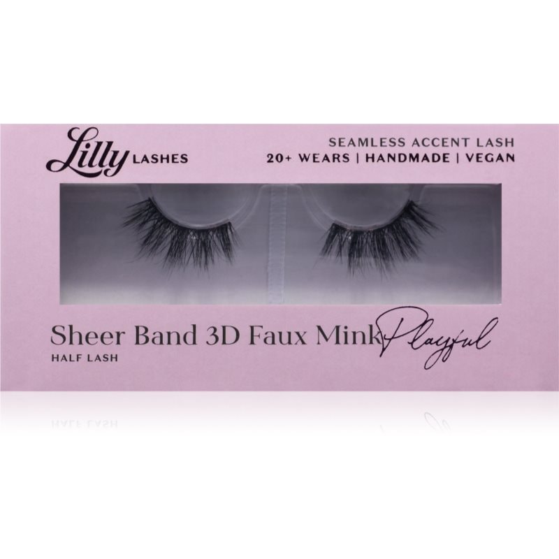 Lilly Lashes Sheer Band 3D Faux Mink Half Lash изкуствени мигли тип Playful - Грим - Сравни цени от 1 магазин с безплатна доставка