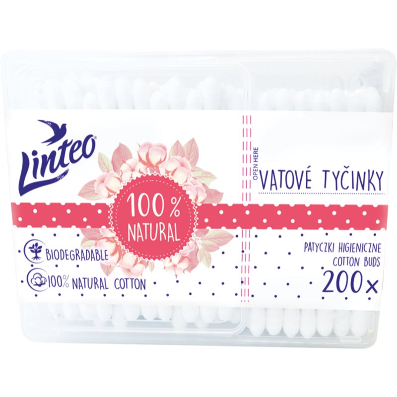 Linteo Natural клечки за уши контейнер - Грижа за тяло - Сравни цени от 1 магазин с безплатна доставка