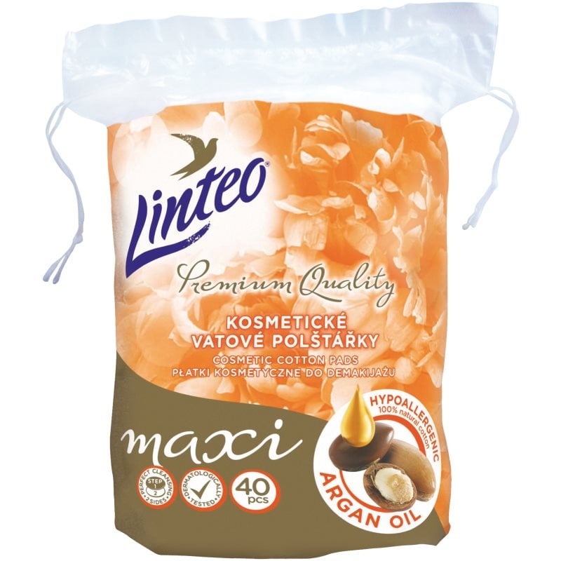 Linteo Premium Maxi тампони за почистване на грим Argan Oil