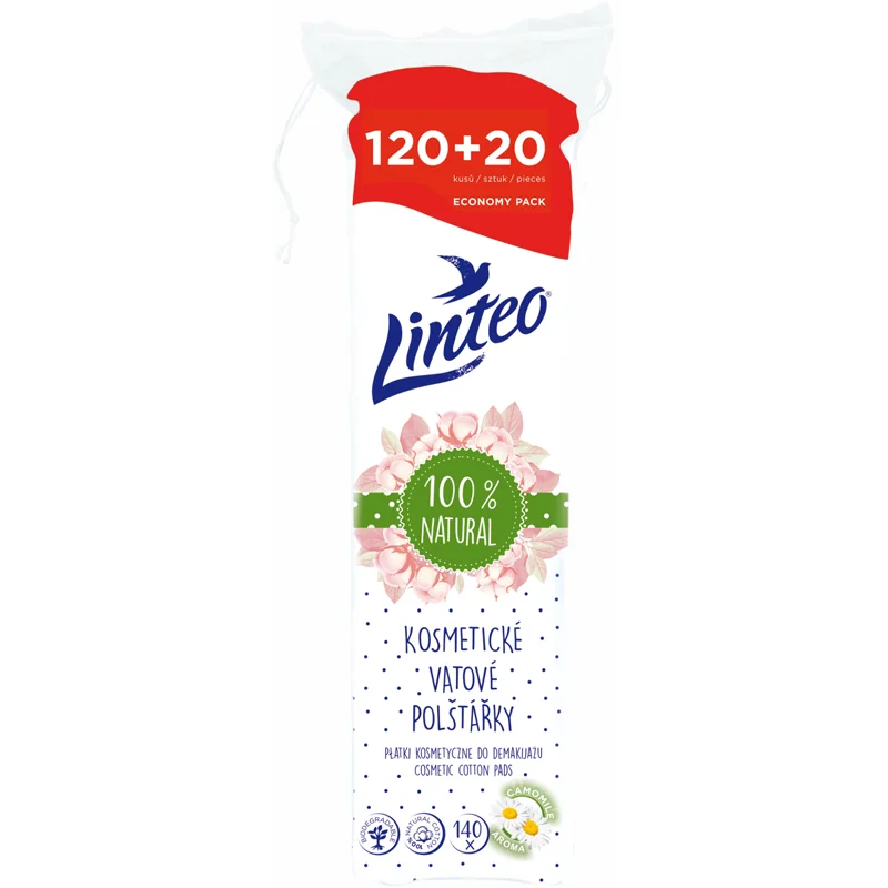 Linteo Natural Cotton Pads памучни подложки - Грижа за лице - Сравни цени от 1 магазин с безплатна доставка