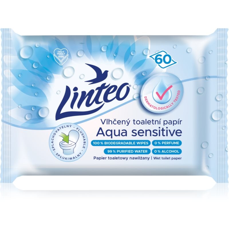 Linteo Aqua Sensitive влажна тоалетна хартия