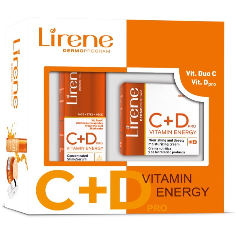 Lirene C+D PRO Vitamin Energy подаръчен комплект за всички типове кожа на лицето за жени - Комплект - Сравни цени от 1 магазин с безплатна доставка