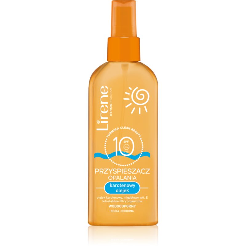 Lirene Sun care защитно олио за ускоряване на тена SPF 10 - Грижа за тяло - Сравни цени от 1 магазин с безплатна доставка