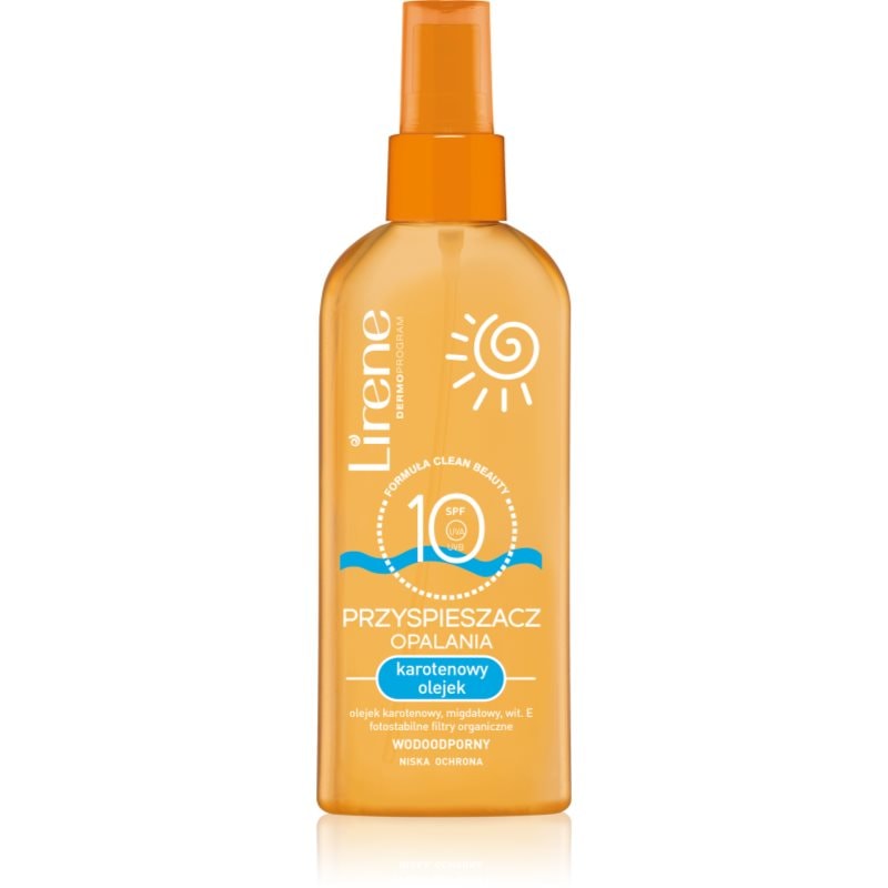 Lirene Sun care защитно олио за ускоряване на тена SPF 10 - Грижа за тяло - Сравни цени от 1 магазин с безплатна доставка
