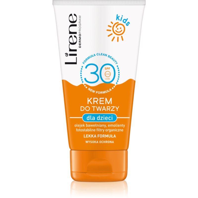 Lirene Sun care слънцезащитен крем за лице за деца SPF 30 - Грижа за тяло - Сравни цени от 1 магазин с безплатна доставка