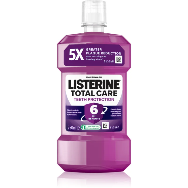 Listerine Total Care Teeth Protection вода за уста за цялостна грижа за зъбите и свеж дъх Clean Mint