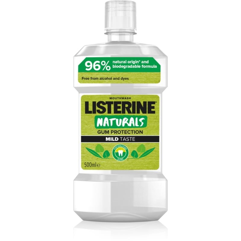 Listerine Listerine Naturals Gum Protection вода за уста Mild Mint - Унисекс парфюм 500мл - Сравни цени от 1 магазин с безплатна доставка