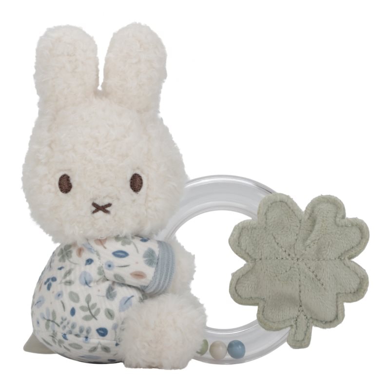 Little Dutch Miffy Fluffy Lucky Leaves Ring Rattle дрънкалка 0 m+ Blue - За деца - Сравни цени от 1 магазин с безплатна доставка