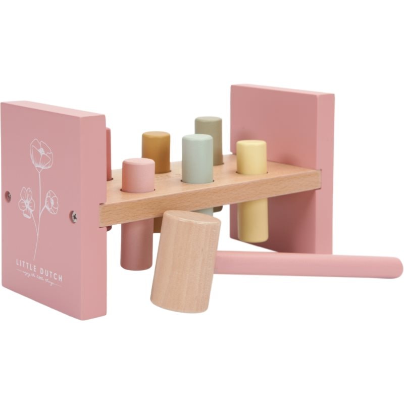 Little Dutch Hammerbank игра с чукче от дърво Pink Flowers - За деца - Сравни цени от 1 магазин с безплатна доставка