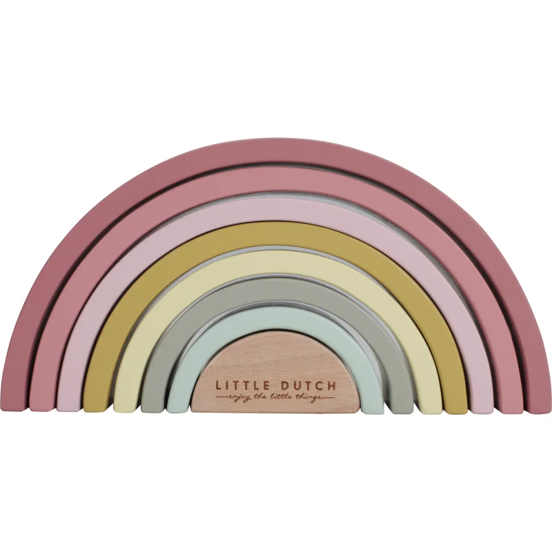 Little Dutch Wooden Rainbow дъга за сглобяване от дърво Pink - За деца - Сравни цени от 1 магазин с безплатна доставка