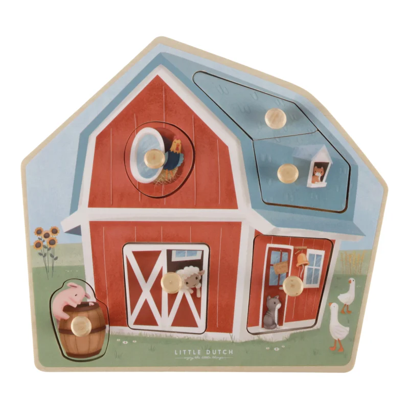 Little Dutch Little Farm Wooden Puzzle пъзел от дърво 12 m+ - За деца - Сравни цени от 1 магазин с безплатна доставка