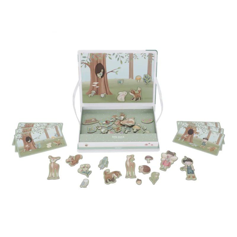 Little Dutch Forest Friends Magnetic Playboard играчка за подреждане 3 y+