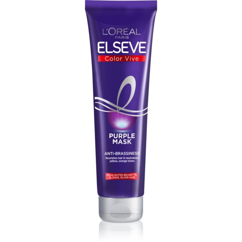 L’Oréal Paris Elseve Color-Vive Purple подхранваща маска за блонд коса и коса с кичури