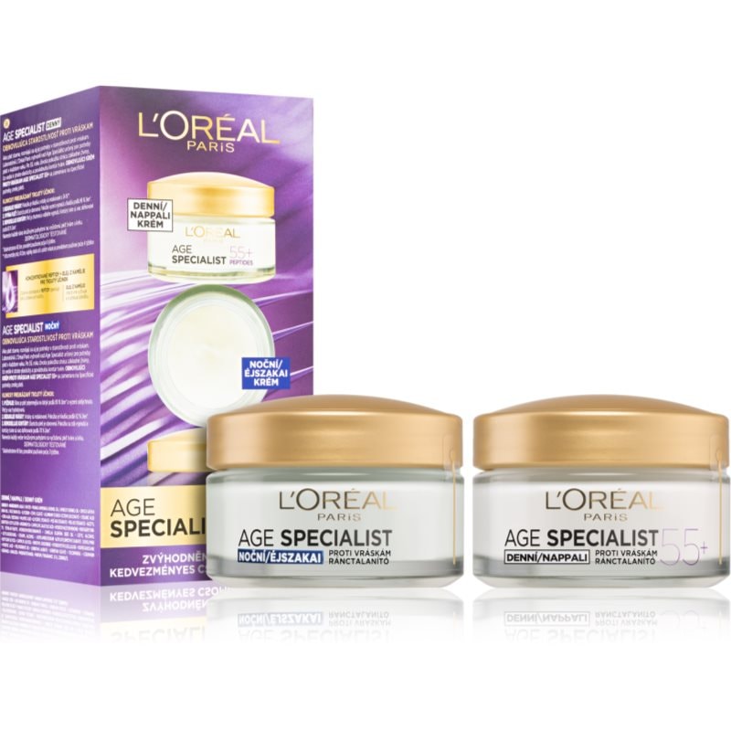 L’Oréal Paris Age Specialist 55+ комплект за грижа за лице за зряла кожа - Комплект - Сравни цени от 1 магазин с безплатна доставка