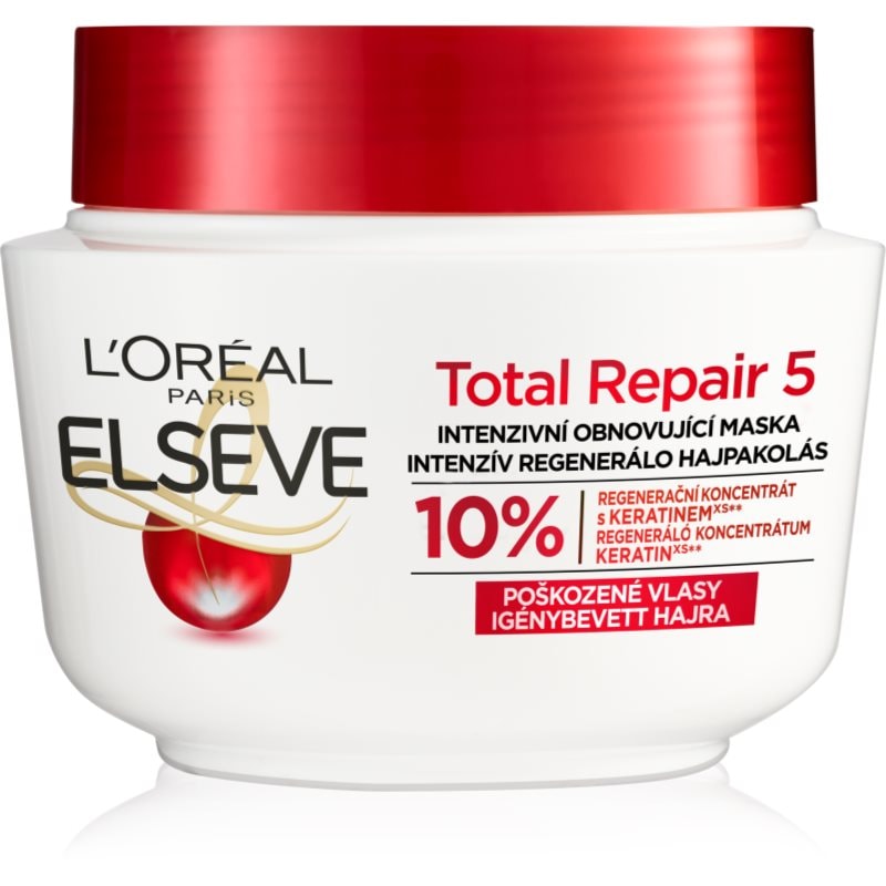LOreal Paris L’Oréal Paris Elseve Total Repair 5 регенерираща маска за коса с кератин - Унисекс парфюм 250мл - Сравни цени от 1 магазин с безплатна доставка