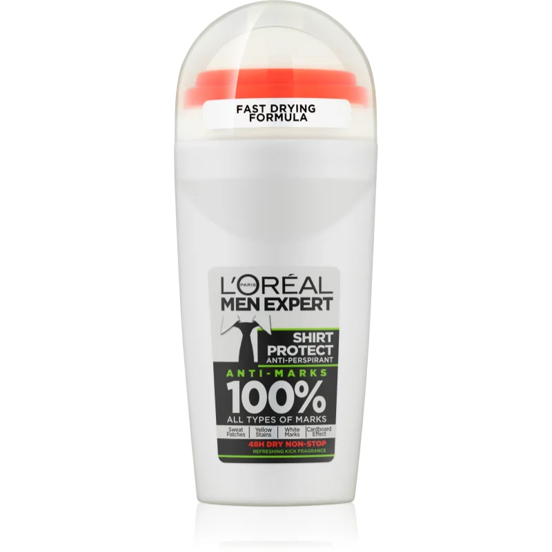 L’Oréal Paris Men Expert Shirt Protect рол- он против изпотяване - Грижа за тяло - Сравни цени от 1 магазин с безплатна доставка