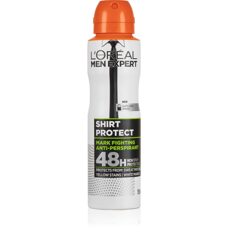L’Oréal Paris Men Expert Shirt Protect антиперспирант-спрей - Грижа за тяло - Сравни цени от 1 магазин с безплатна доставка
