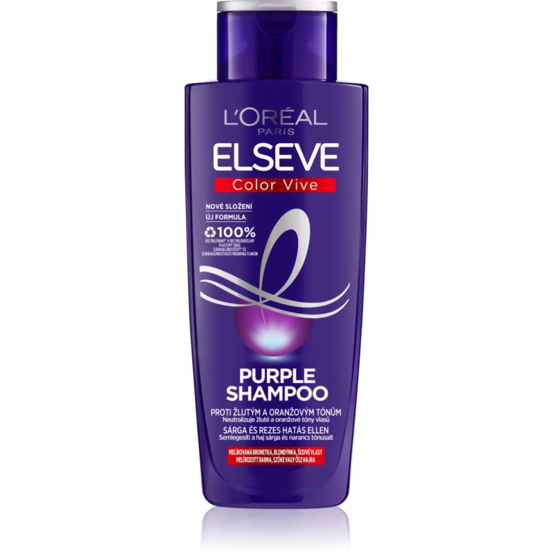 LOreal Paris L’Oréal Paris Elseve Color-Vive Purple шампоан, неутрализиращ жълтите нюанси - Унисекс парфюм 200мл - Сравни цени от 1 магазин с безплатна доставка