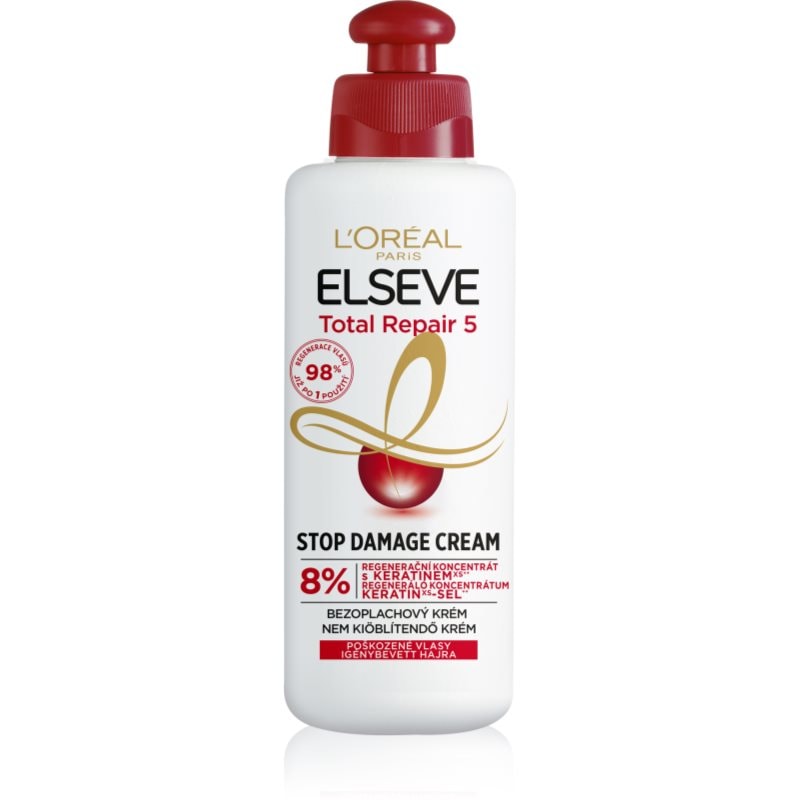 LOreal Paris L’Oréal Paris Total Repair 5 Stop Damage Cream грижа без отмиване с кератин - Унисекс парфюм 200мл - Сравни цени от 1 магазин с безплатна доставка