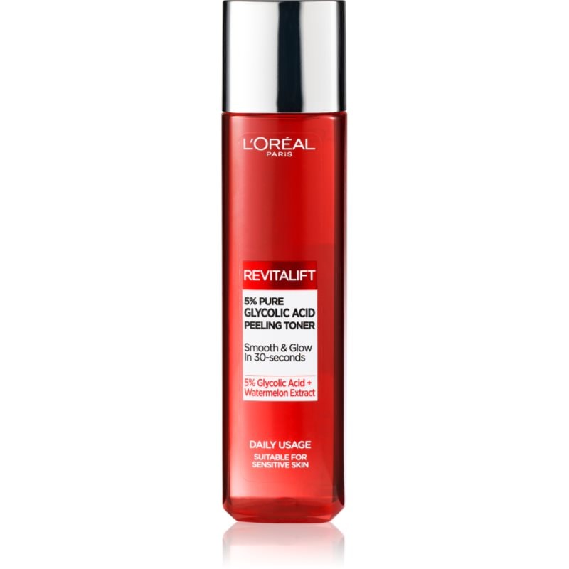 L’Oréal Paris Revitalift Glycolic peeling toner ексфолиращ почистващ тоник - Грижа за лице - Сравни цени от 1 магазин с безплатна доставка