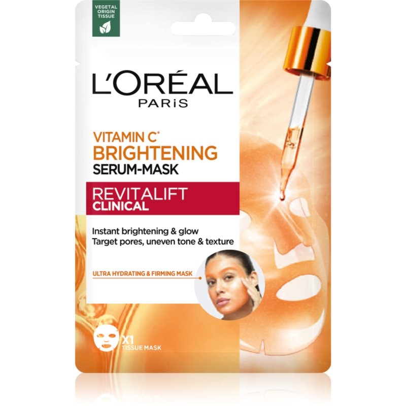 L’Oréal Paris Revitalift Clinical озаряваща маска за лице с витамин С - Грижа за лице - Сравни цени от 1 магазин с безплатна доставка