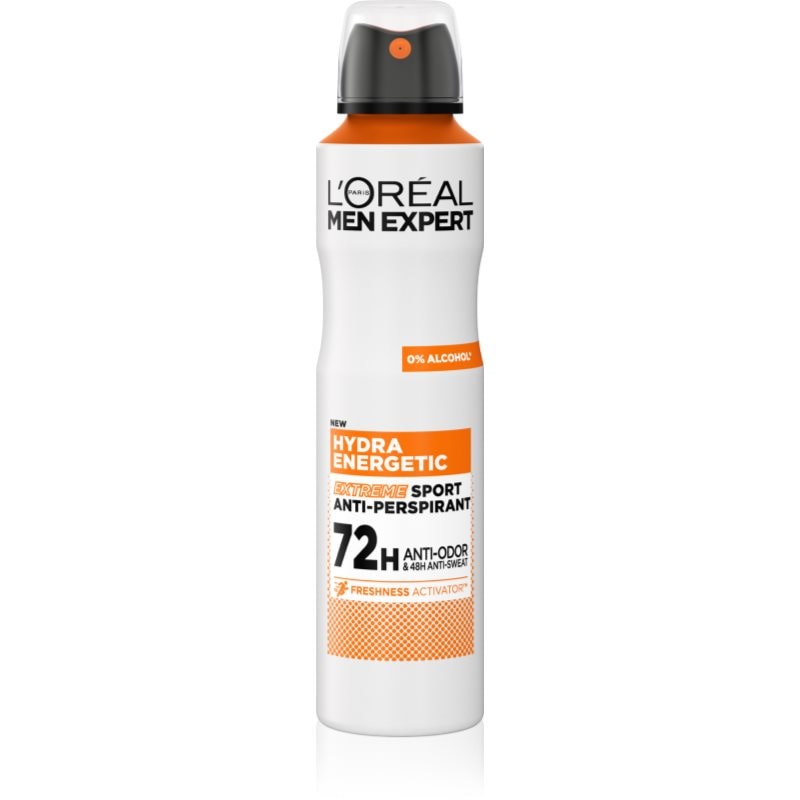 LOreal Paris L’Oréal Paris Men Expert Hydra Energetic антиперспирант-спрей против миризма и изпотяване - Мъжки парфюм 1мл - Сравни цени от 1 магазин с безплатна доставка