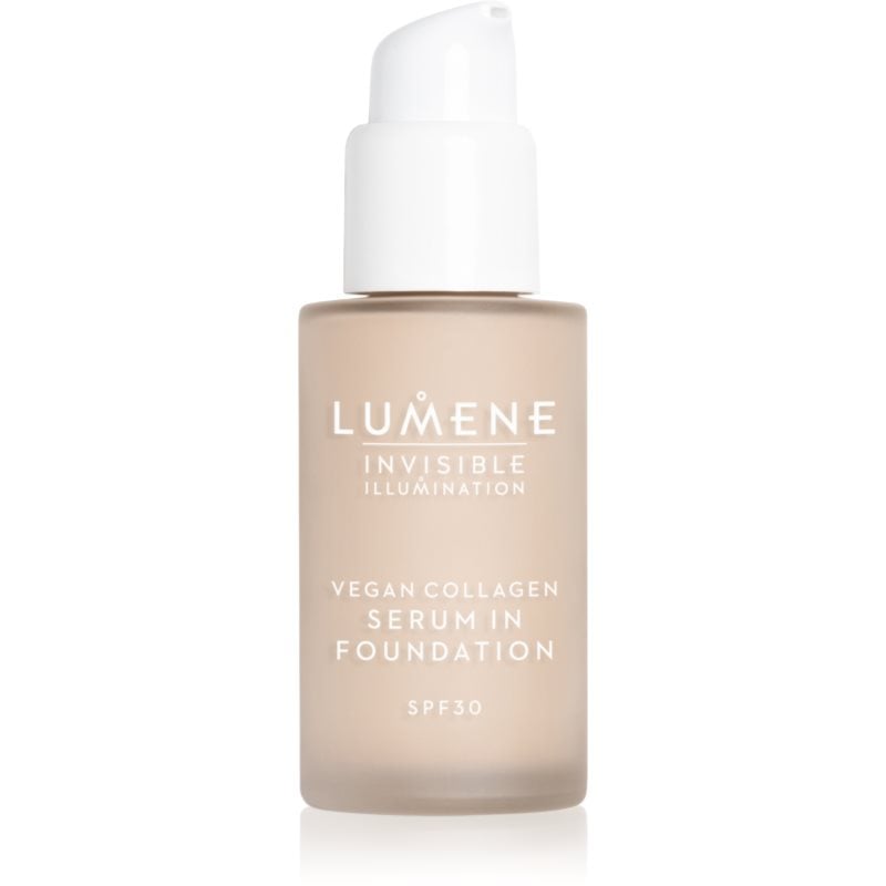 Lumene Invisible Illumination Vegan Collagen Serum in Foundation лек фон дьо тен с подхранващ ефект SPF 30 0.5